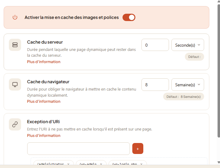 WSA - avancé, images et police