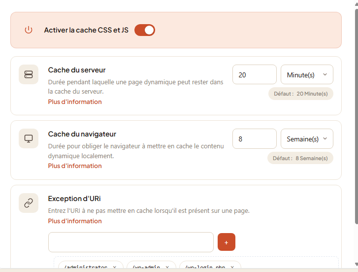 WSA - Avancé, cache CSS et JS